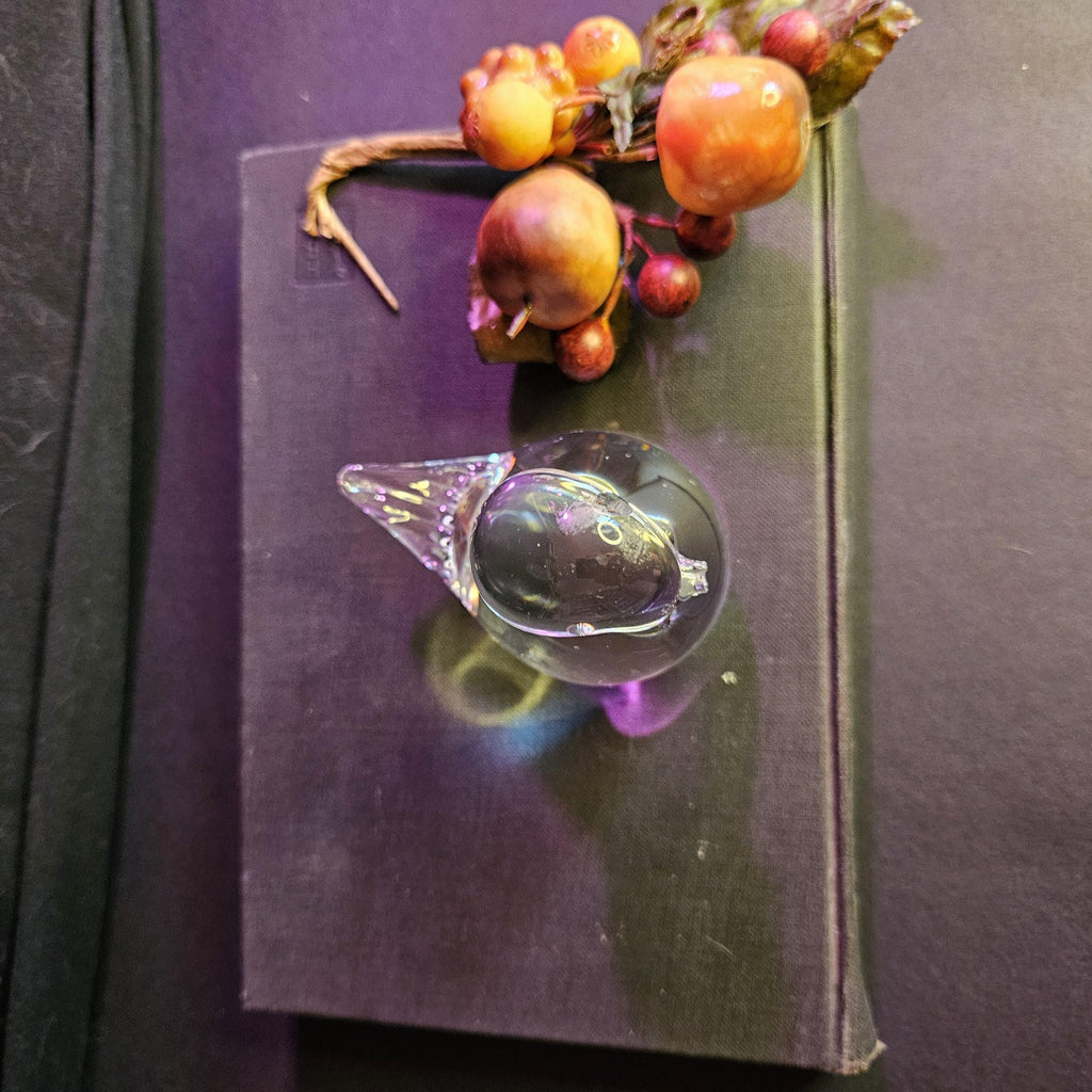 Small Swedish Glass Duck - Vintage - Paperweight - Figurine - Clear