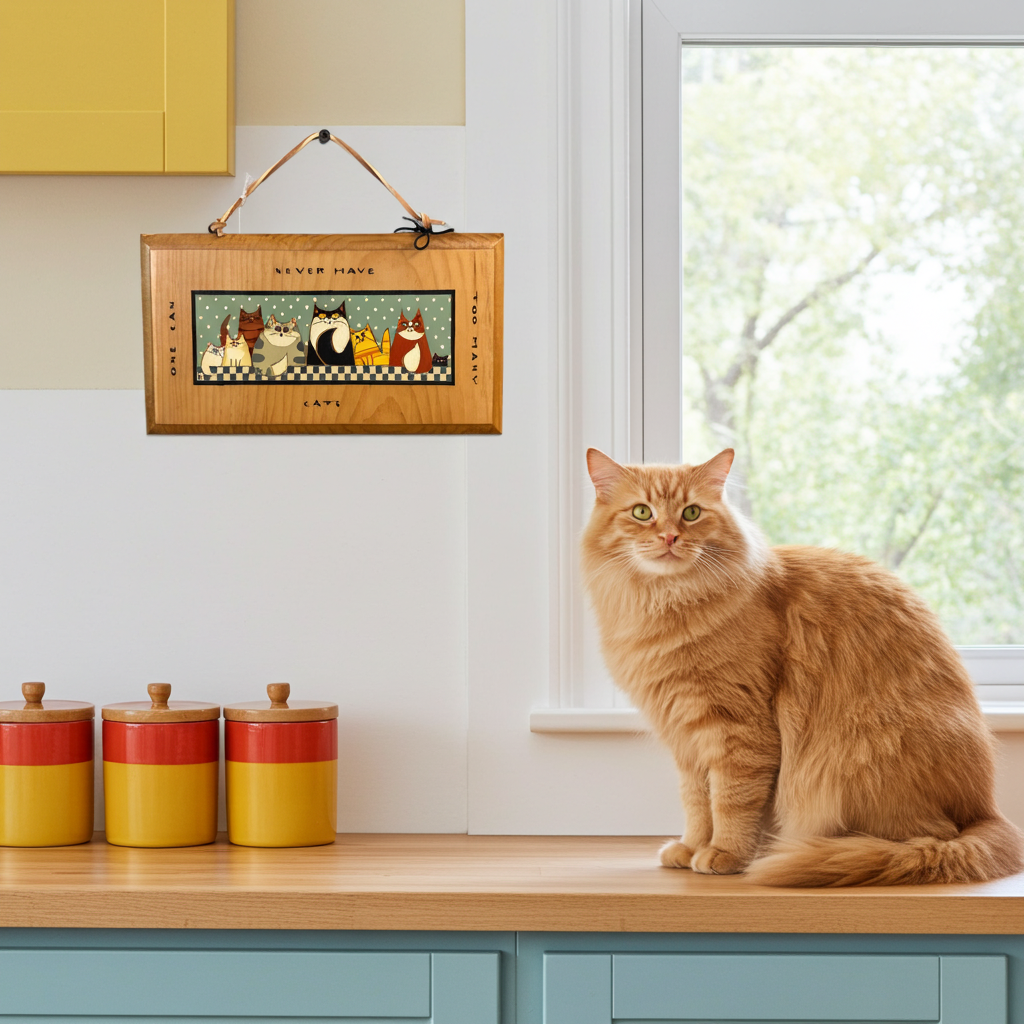 One can never have too many cats on hand decor art