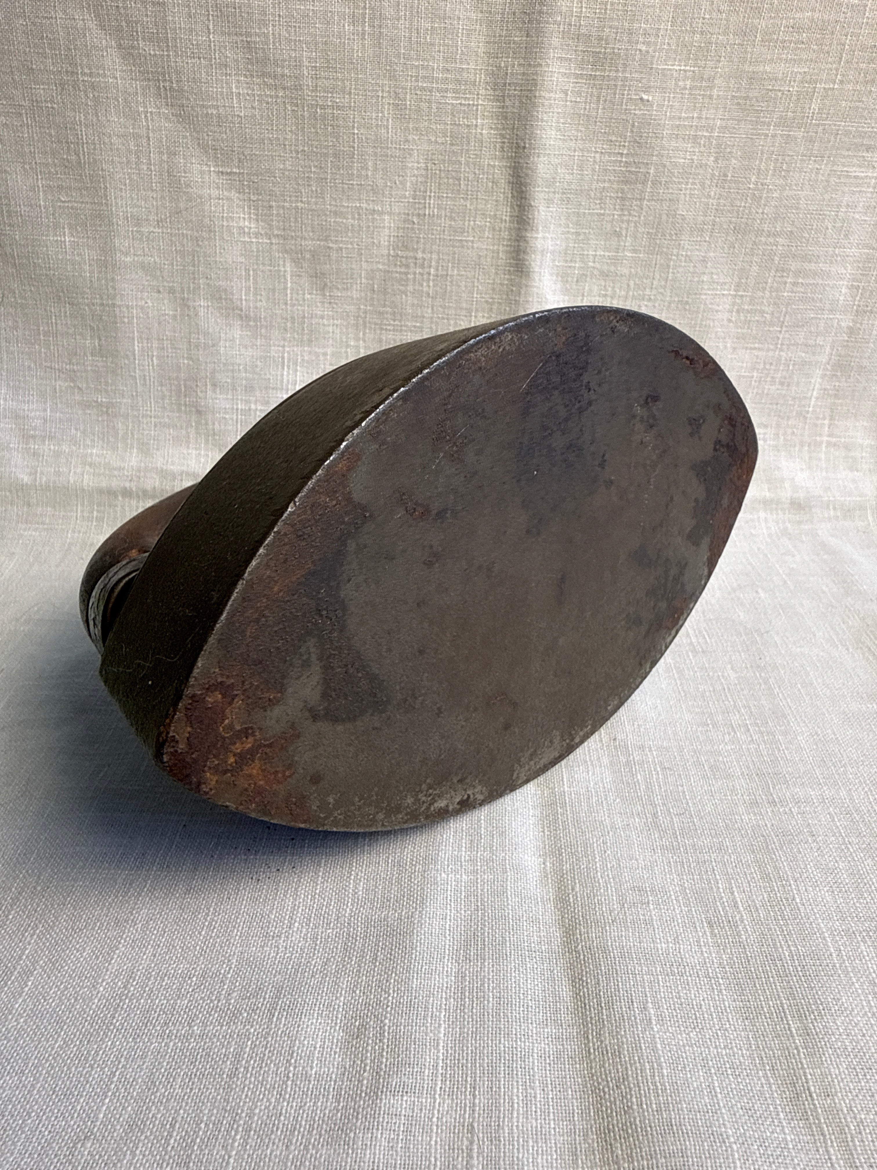 Two piece wooden Handle Sad Iron 7”