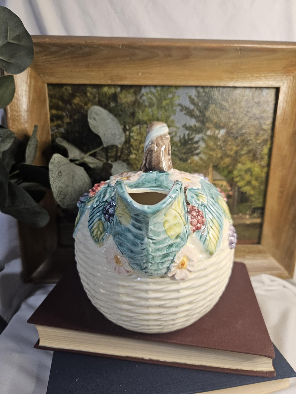 Haldon Group Teapot - Berries & Basket - Vintage 1988 - Farmhouse