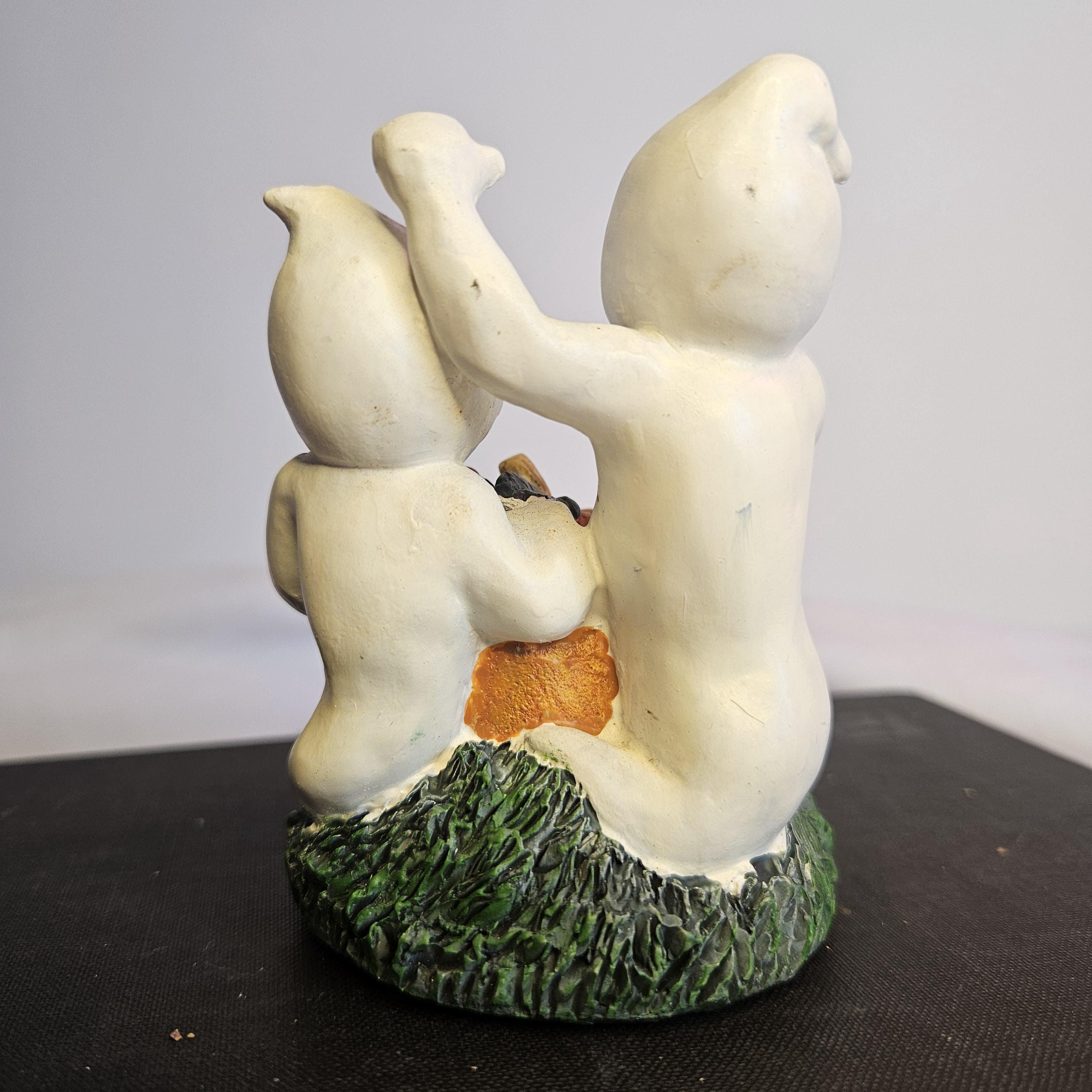 Ghosts and Pumpkin Figurine - Light up Pumpkin - Harvest Collection - Young Inc. - 2001 - Original Box