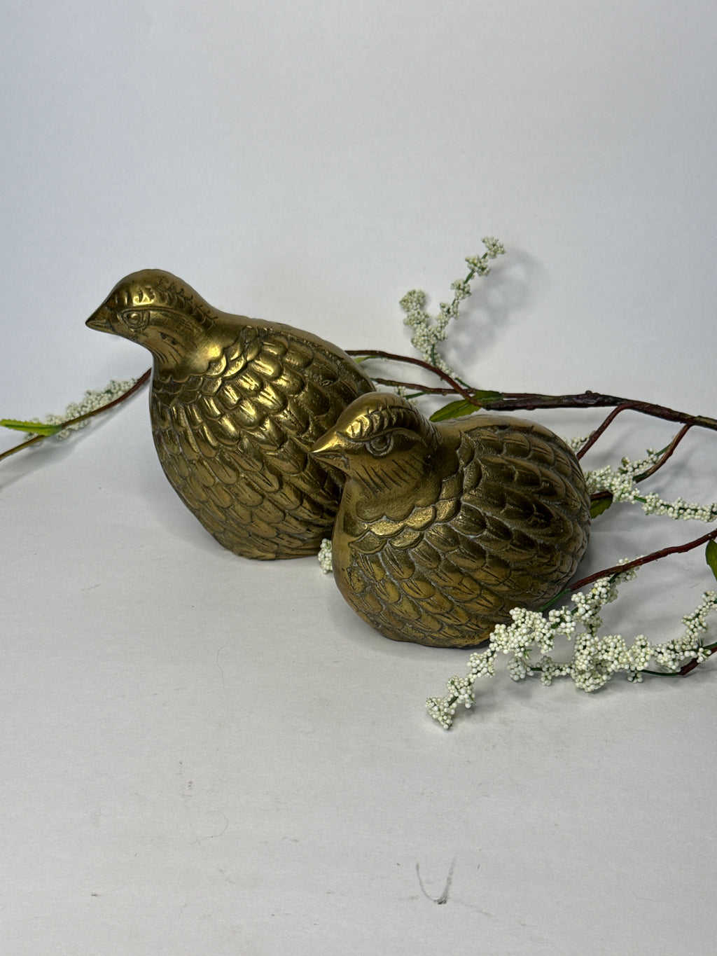 Brass Quail Pair