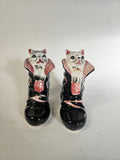Puss N Boots - Cat Shakers - 1950s Japan - Original stickers & stoppers - Hand-painted