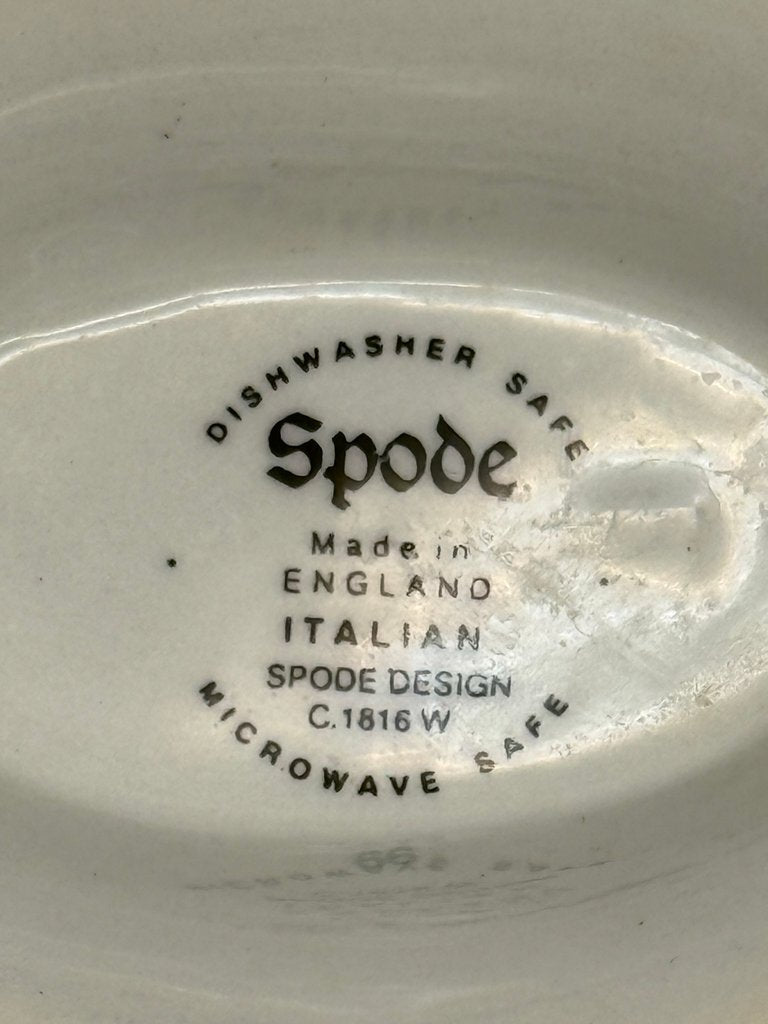 Spode Blue Italian Creamer and Oval Dish Set
