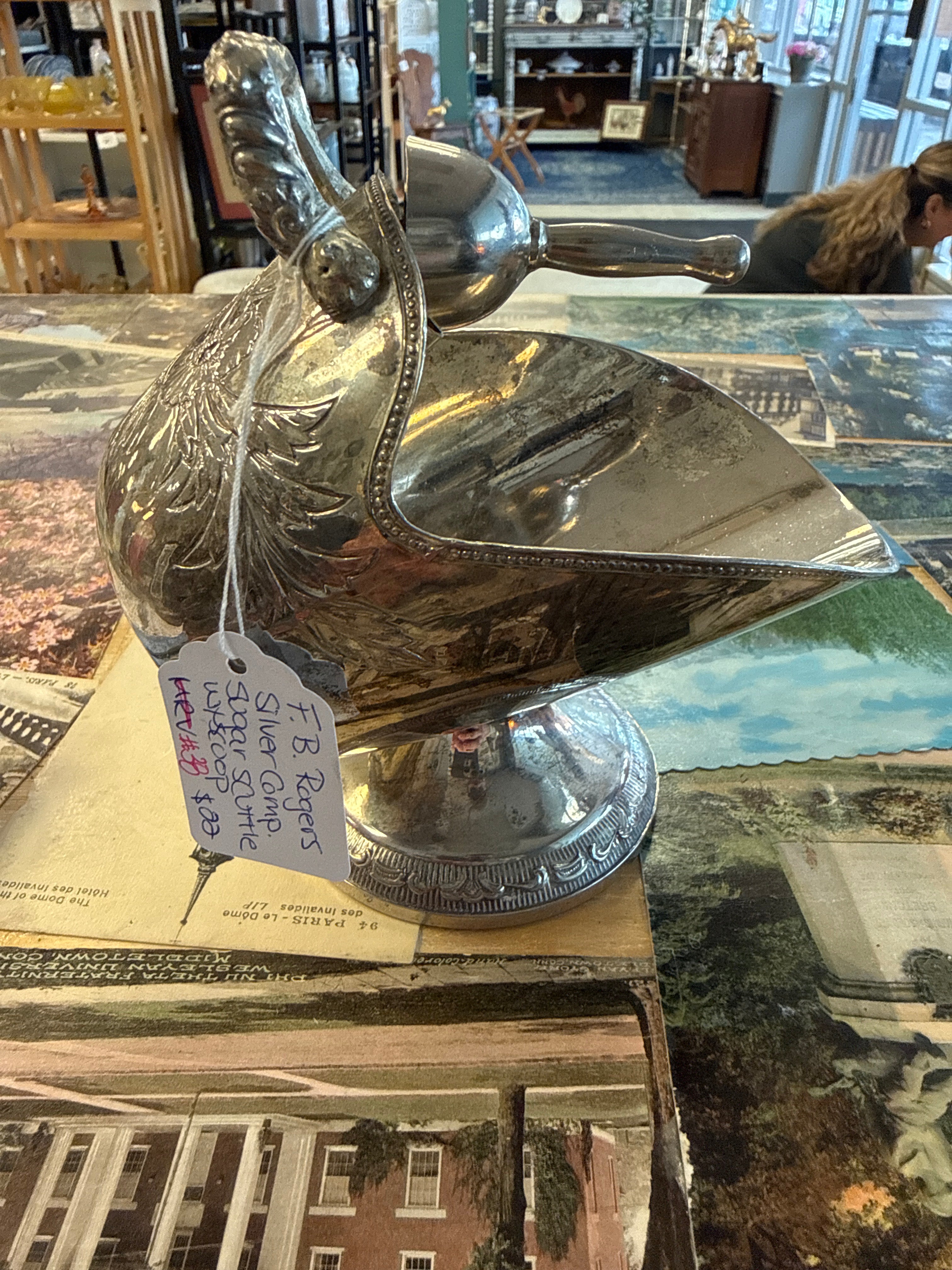 Fb rogers silver sugar scuttle