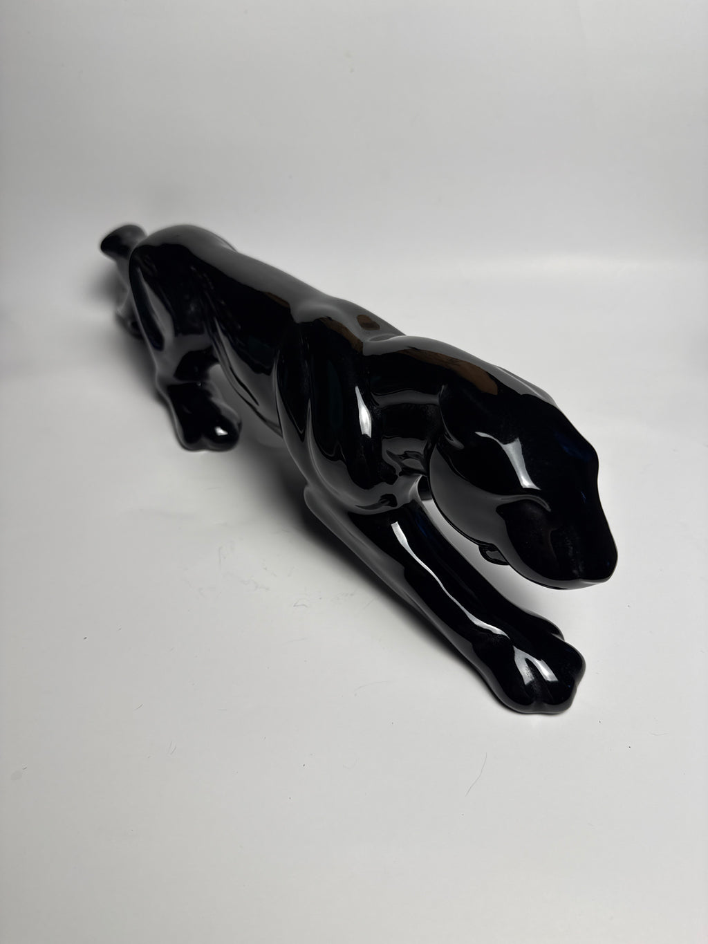 MCM Crouching Black Panther Ceramic Statue