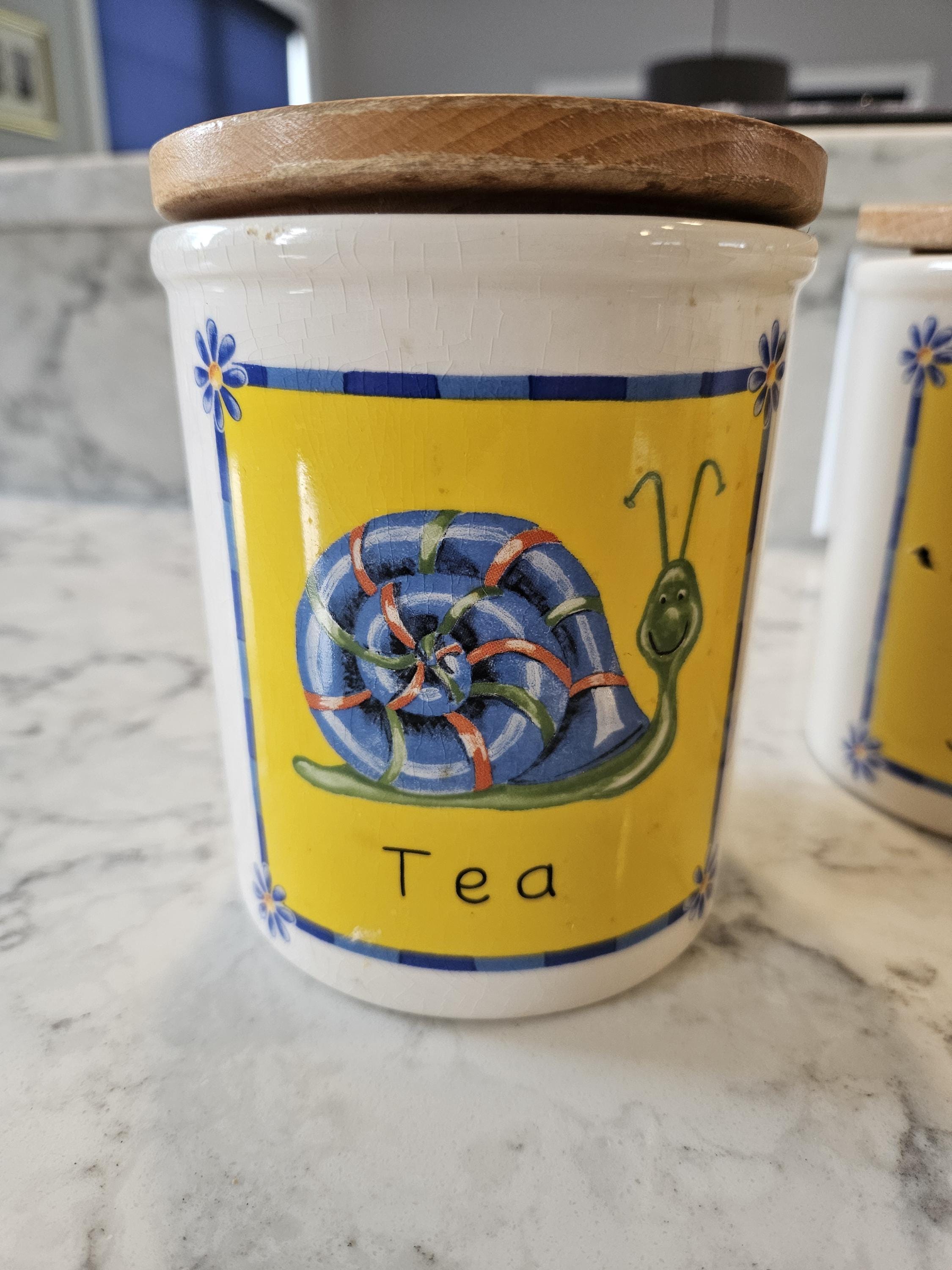 T.G. Green Pottery - Canister Set -  Vintage - 1970's - Cloverleaf