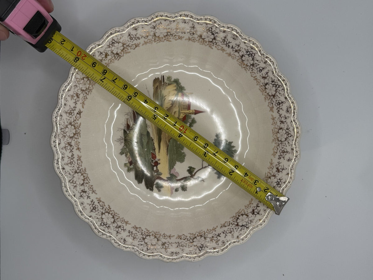 American Limoges Chateau France Dinner Plates with 22K Gold Trim