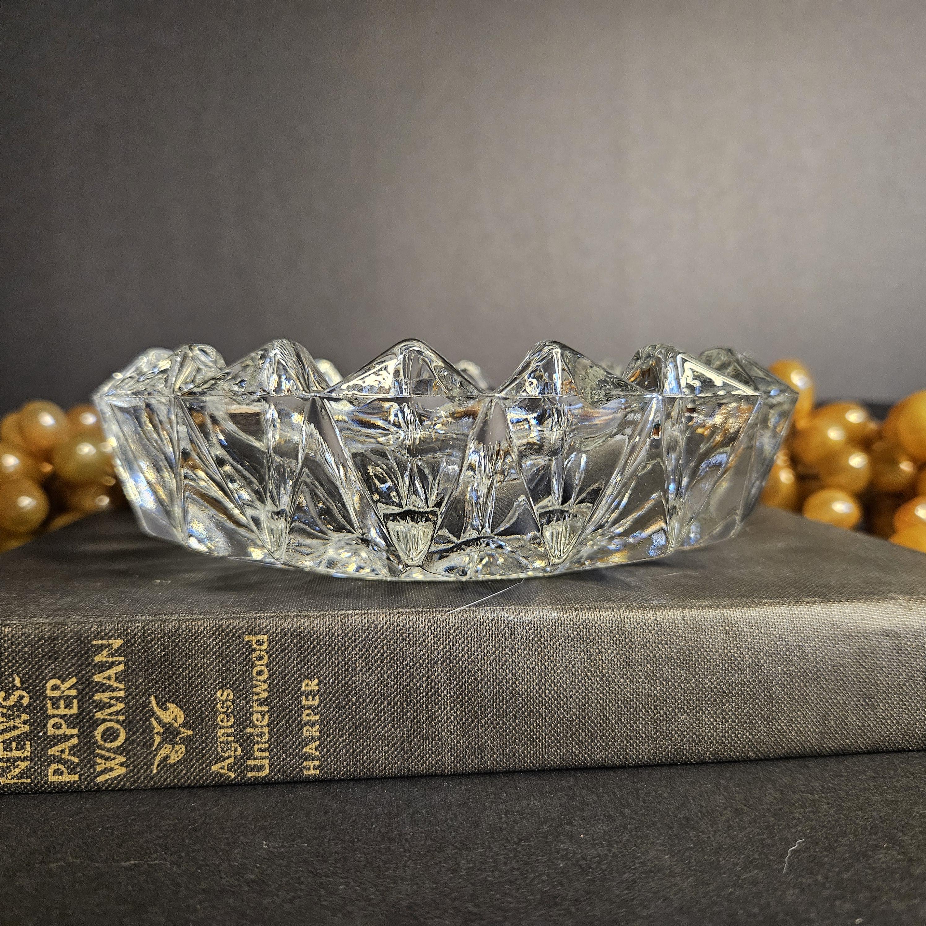 Heavy, Thick-cut Crystal - Trinket Dish - Ash Tray - KIG Indonesia - Vintage