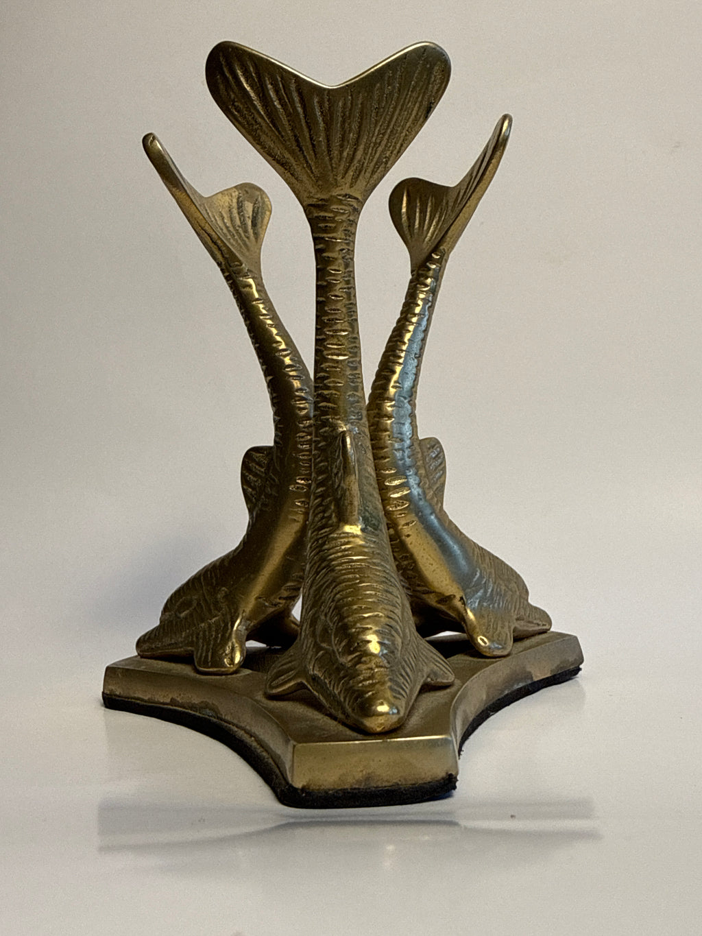 Brass Dolphin Orb Holder