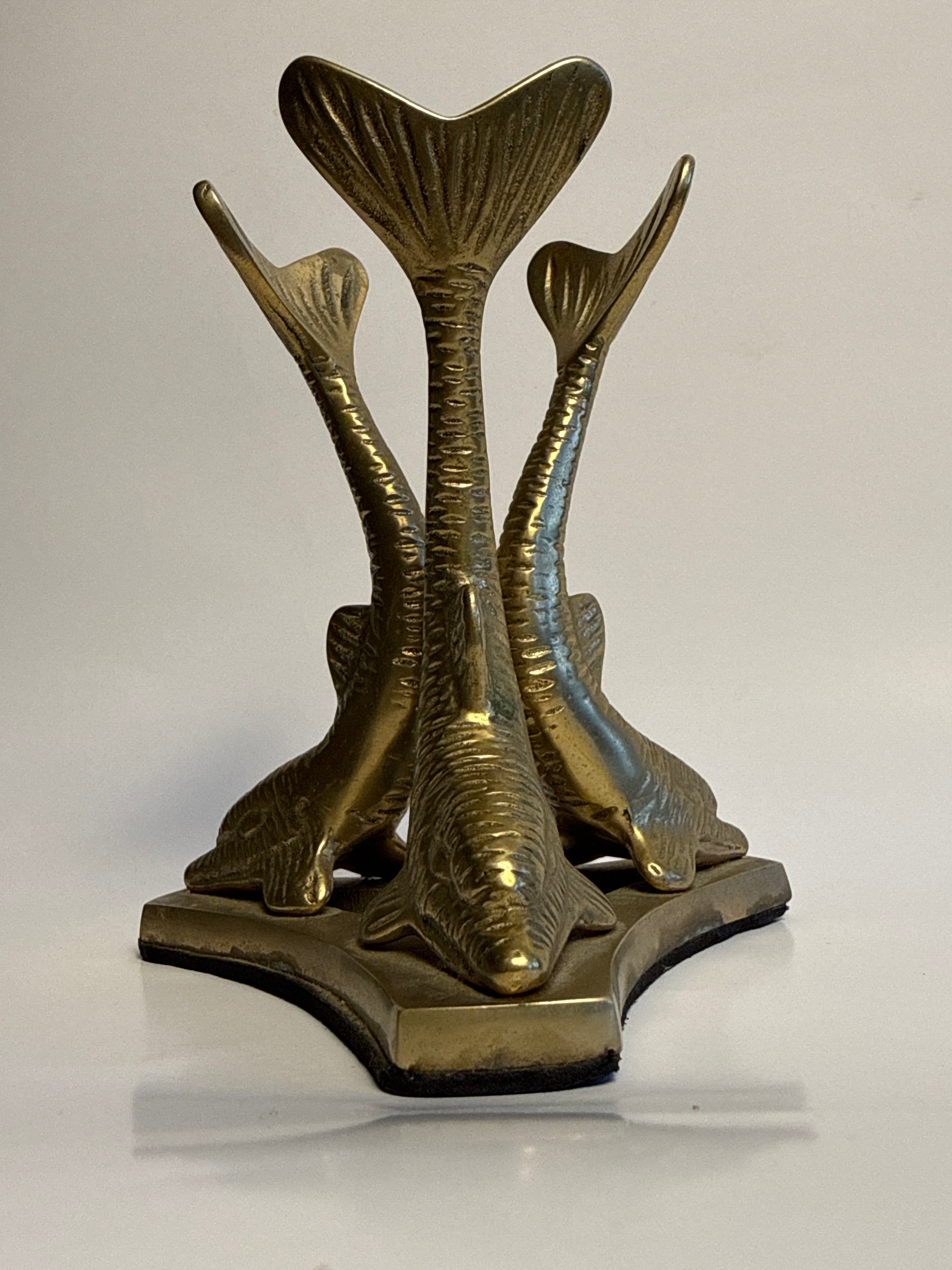 Brass Dolphin Orb Holder