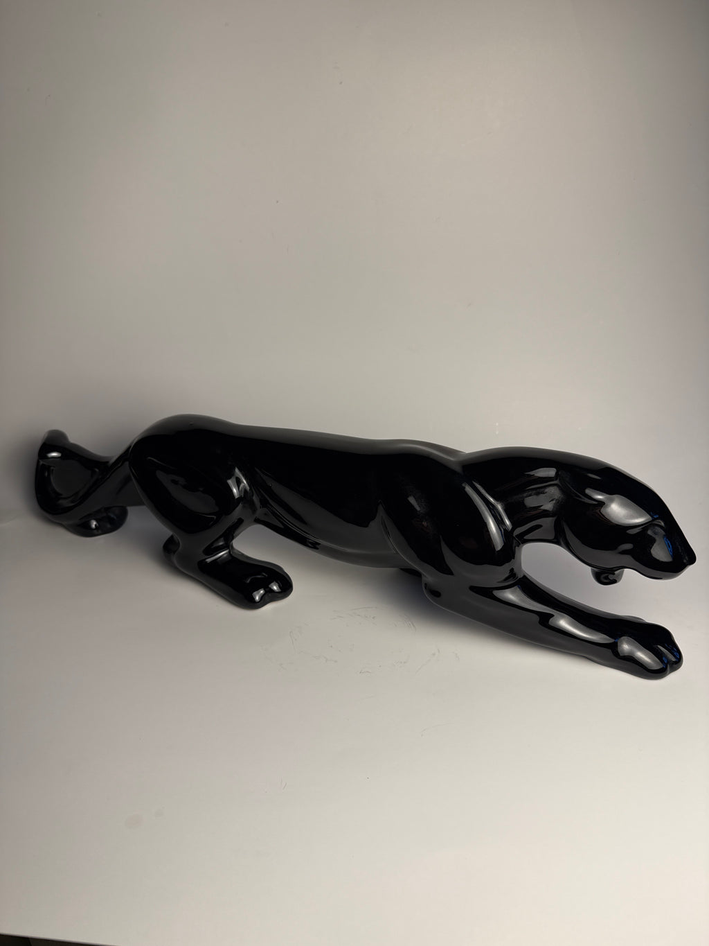 MCM Crouching Black Panther Ceramic Statue