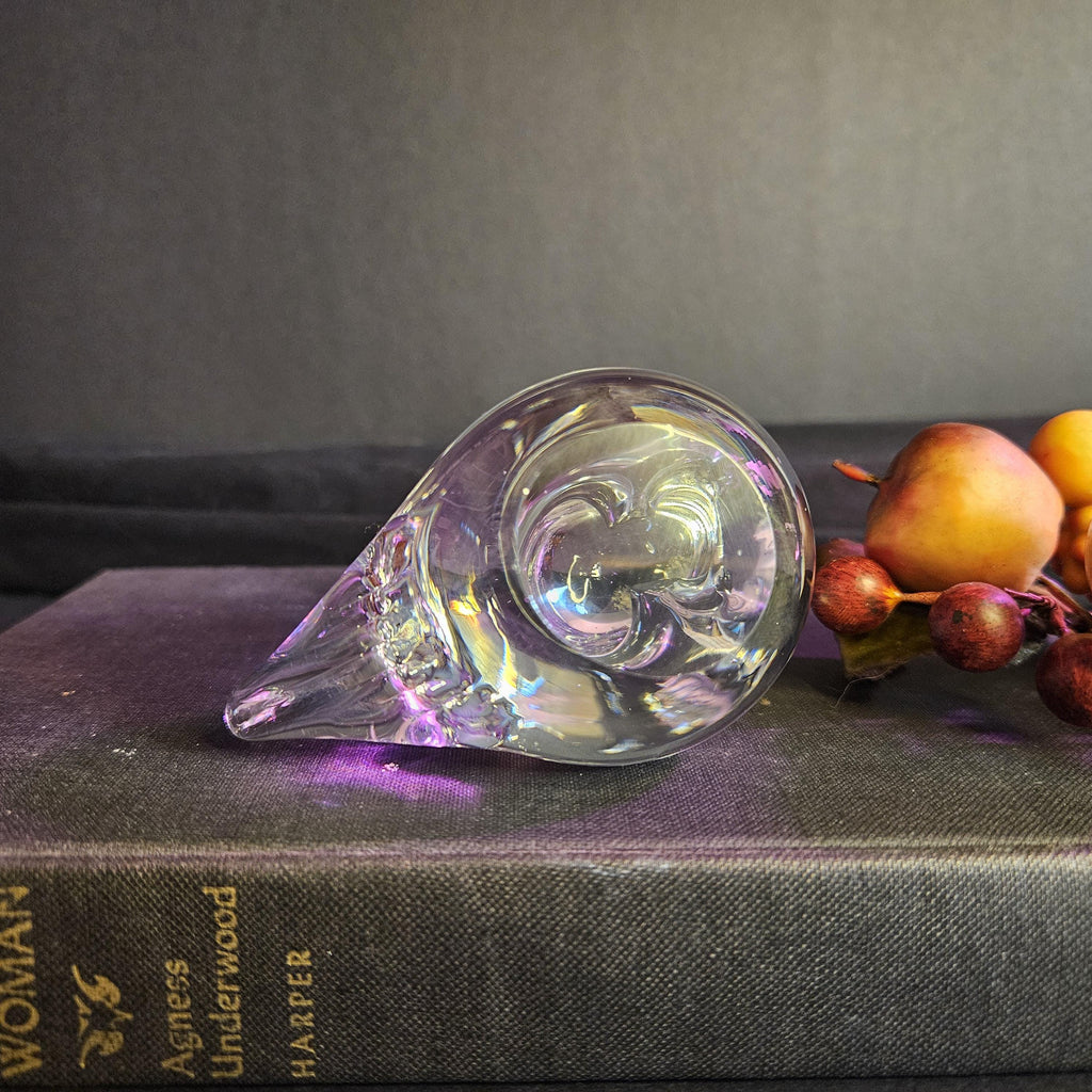 Small Swedish Glass Duck - Vintage - Paperweight - Figurine - Clear