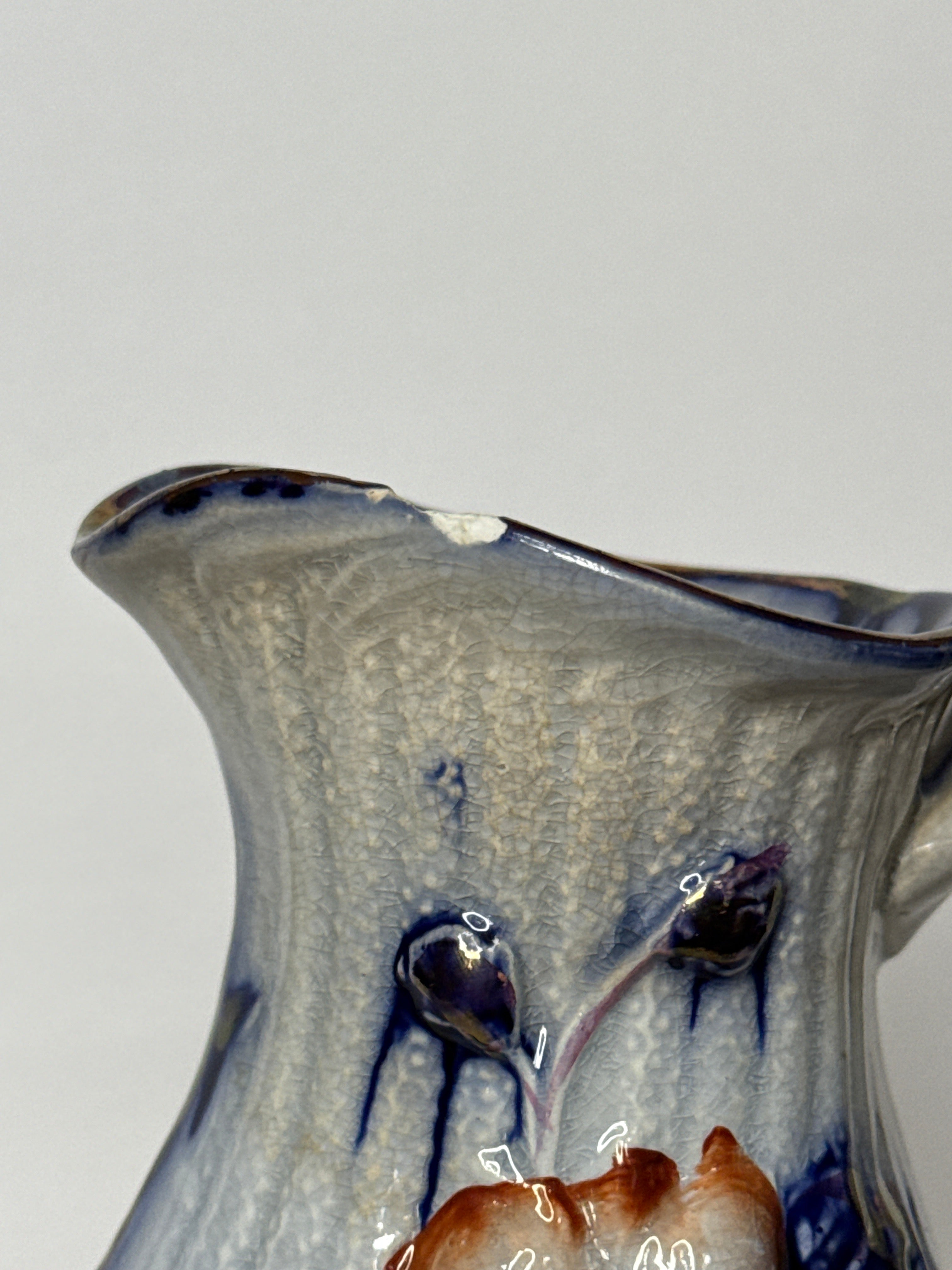 Flow Blue Lusterware Pitcher