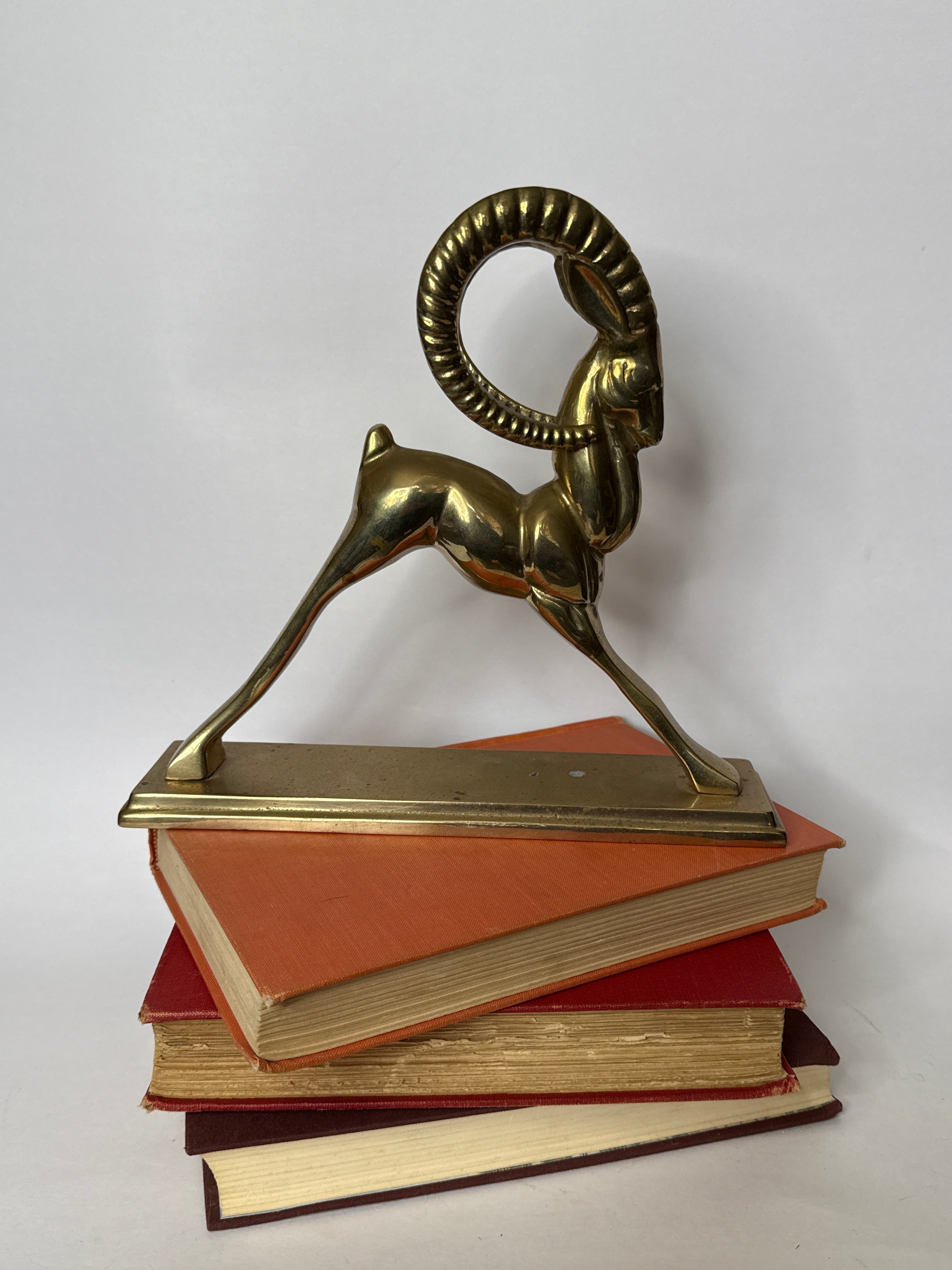 Brass Ibex Book Ends