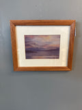 Lake Champlain sunset oil painting wooden frame