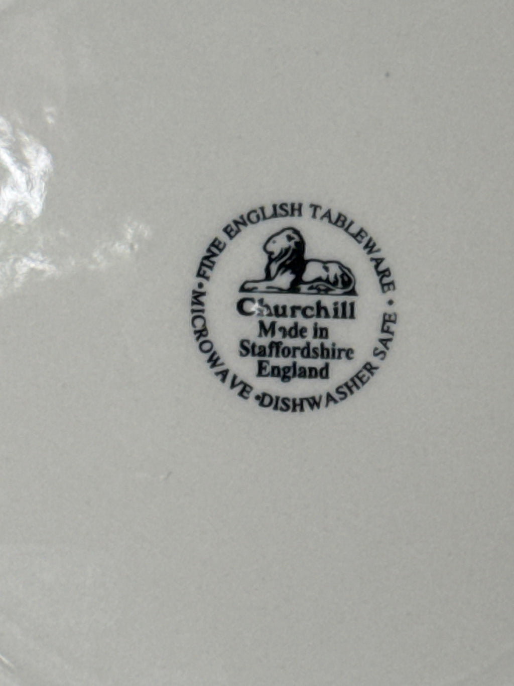 10.25” Churchill Willow plate, Staffordshire England, blue transferware