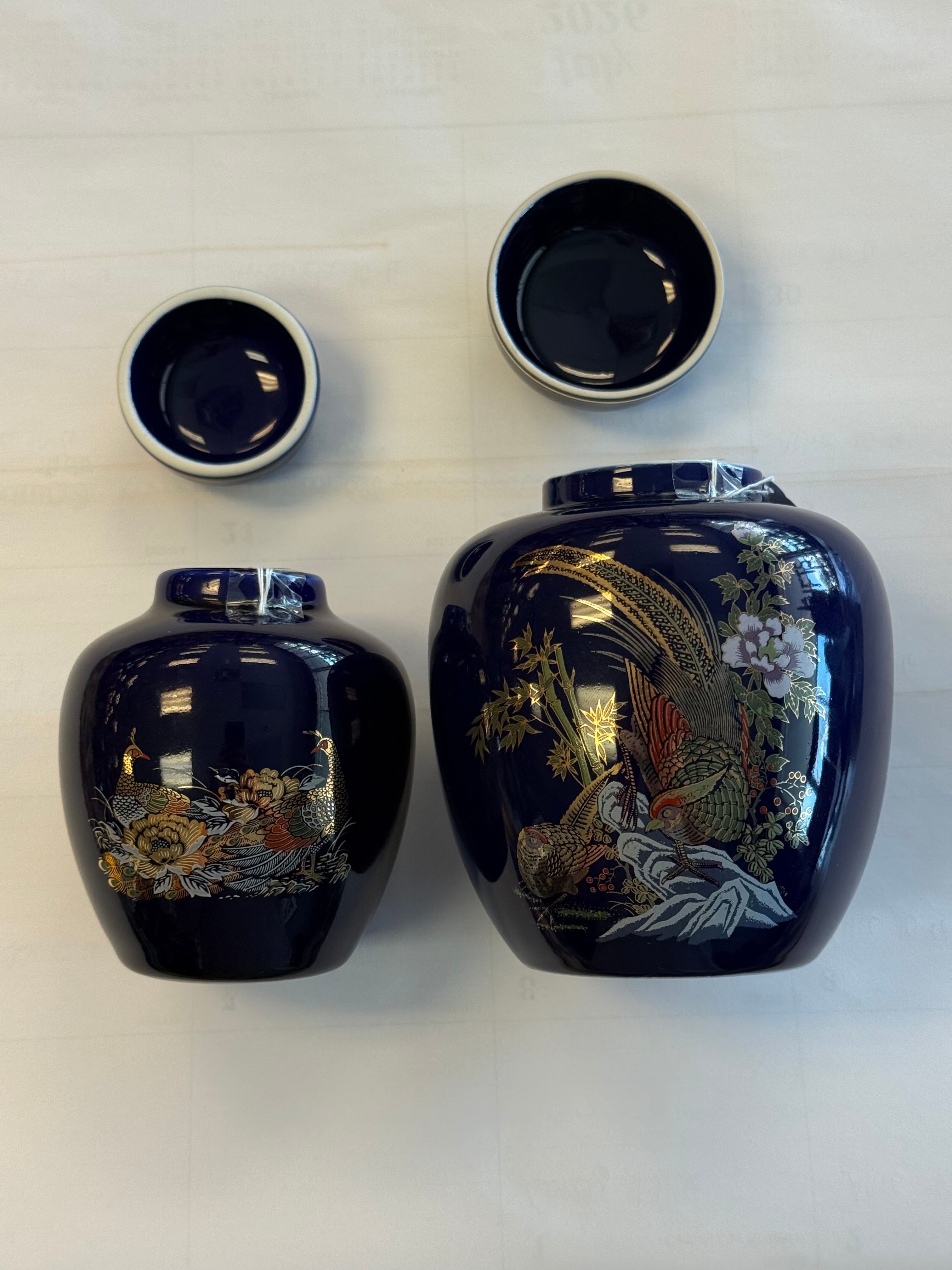 Japanese Cobalt Blue Lidded Ginger Jar Set – The Rustic Chaos