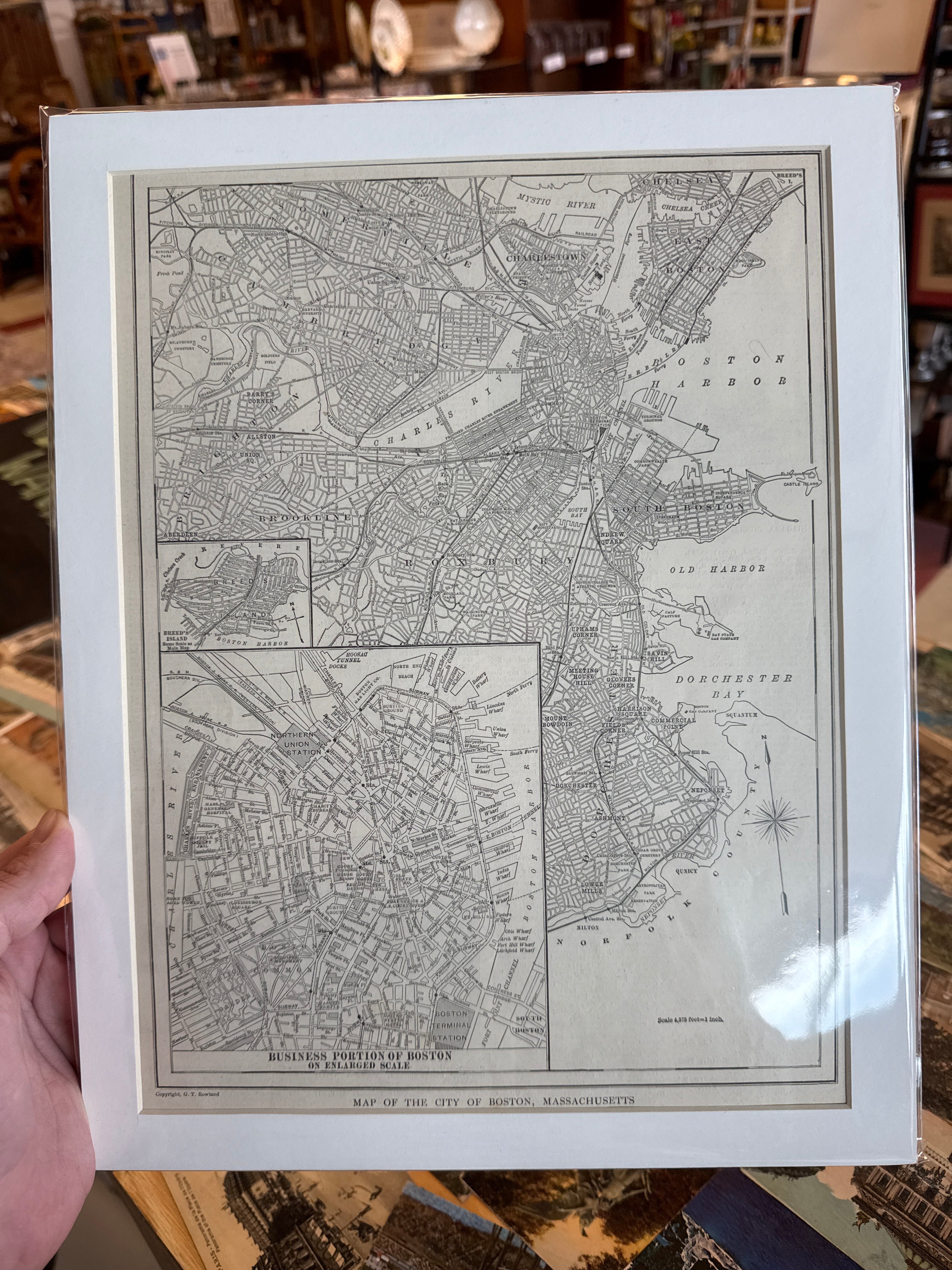 Boston map print