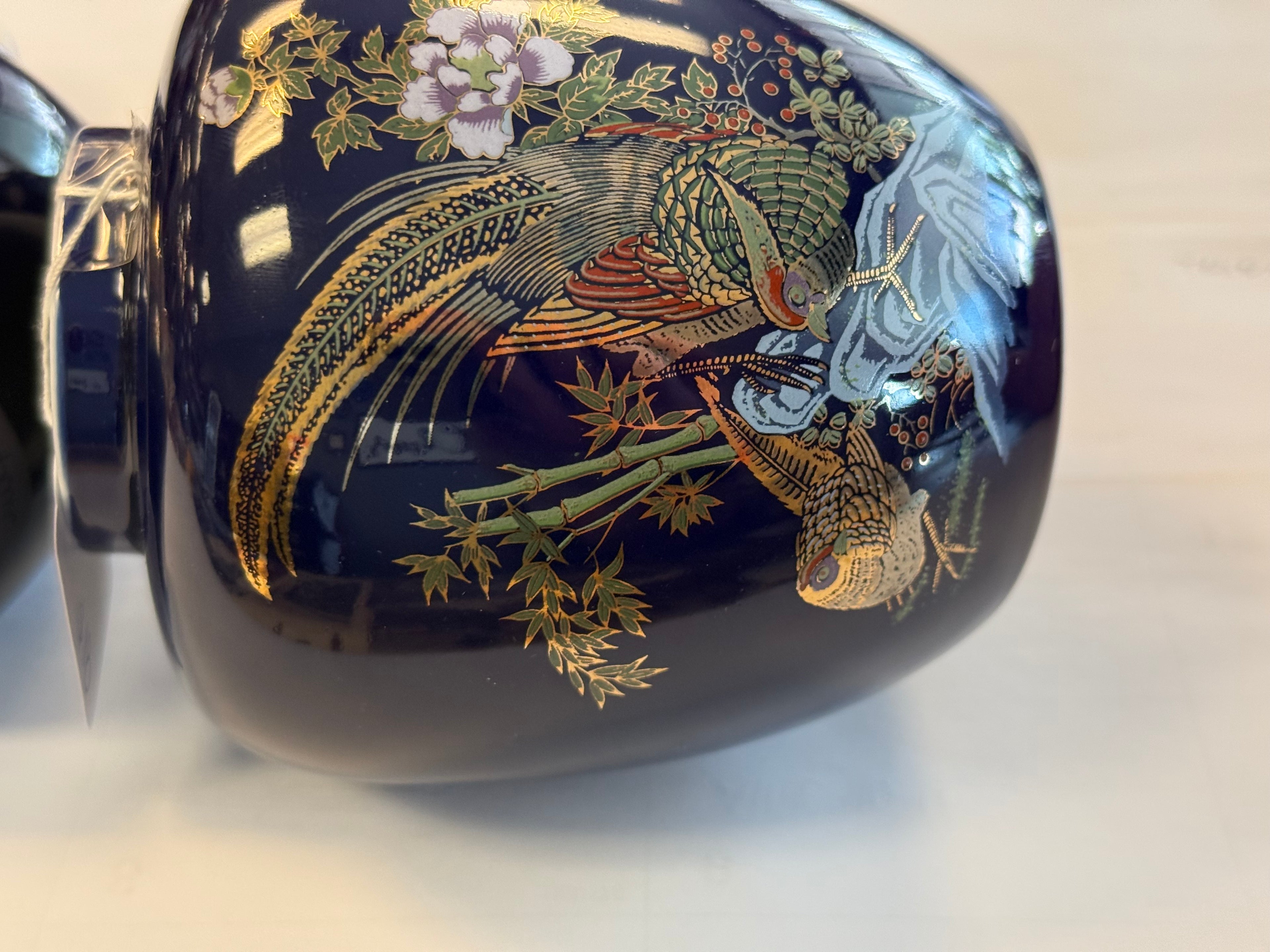 Japanese Cobalt Blue Lidded Ginger Jar Set