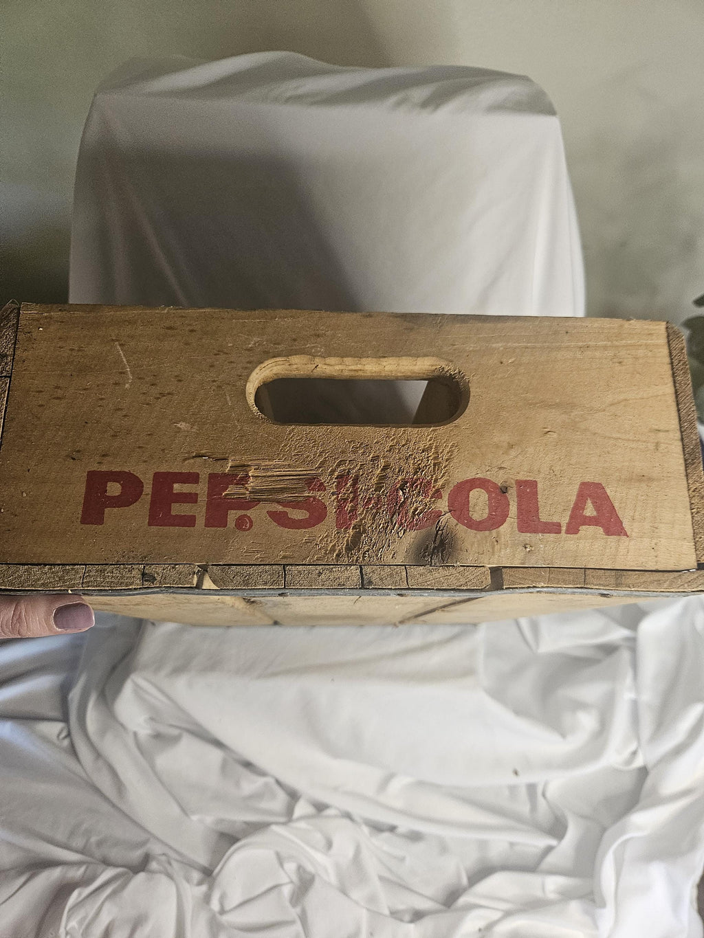 Vintage Pepsi Wooden Crate - Fully intact - Pepsi Cola Advertisement