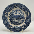 Vintage Blue and White Transferware Plate by Ridgway