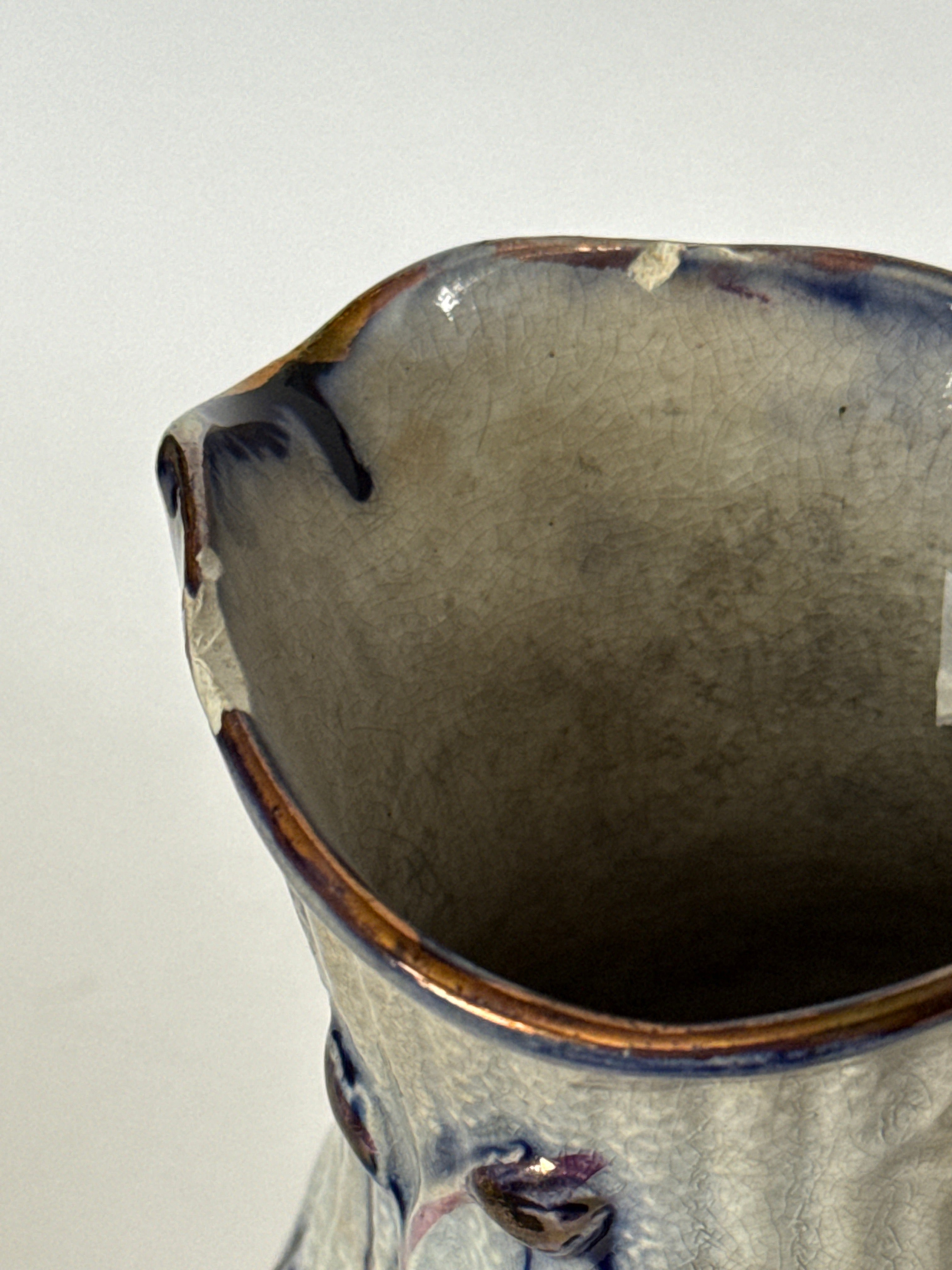 Flow Blue Lusterware Pitcher
