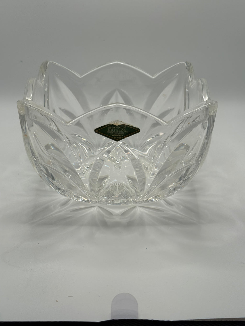 Shannon Crystal 24% Lead Crystal Lotus Bowl - Godinger Czech Republic