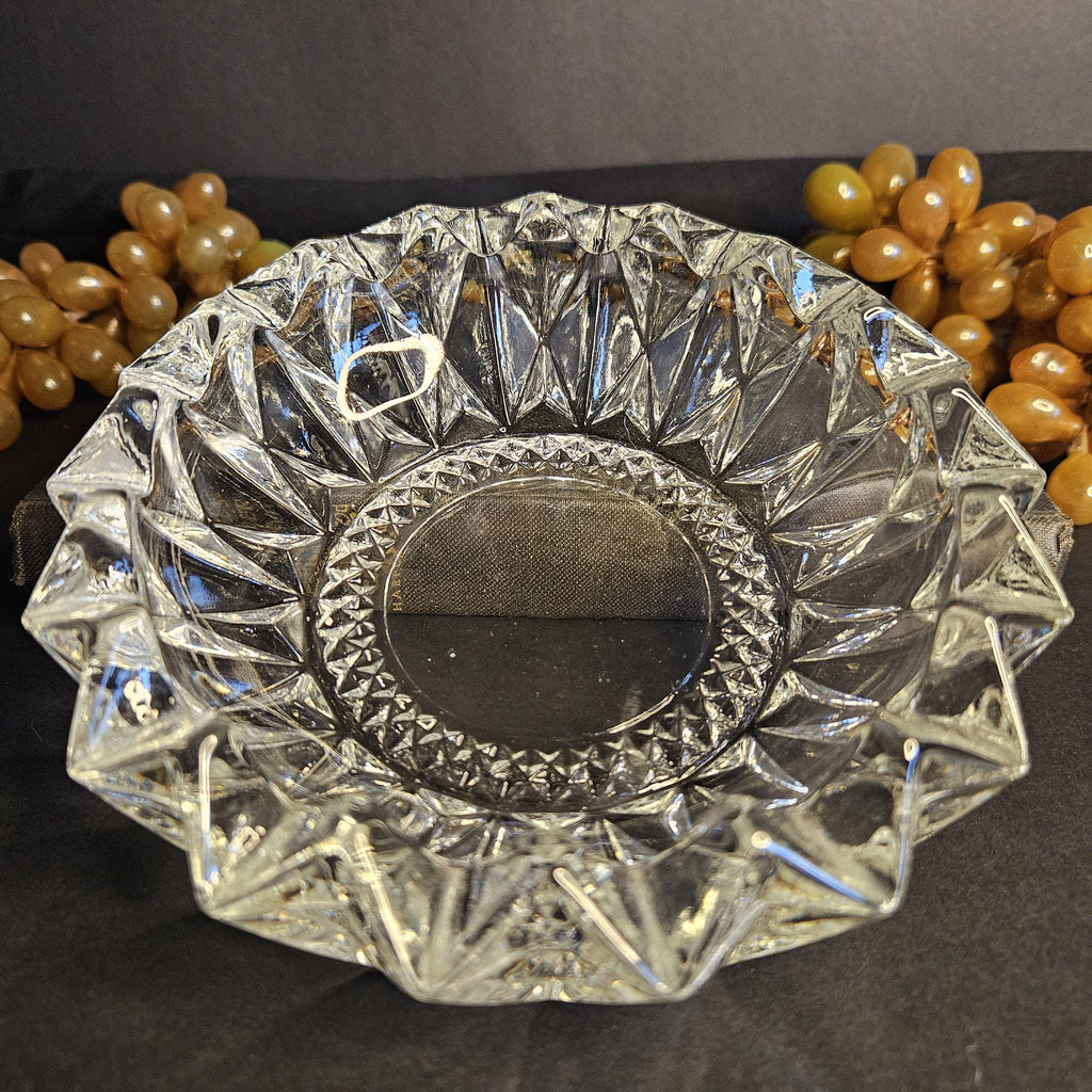 Heavy, Thick-cut Crystal - Trinket Dish - Ash Tray - KIG Indonesia - Vintage