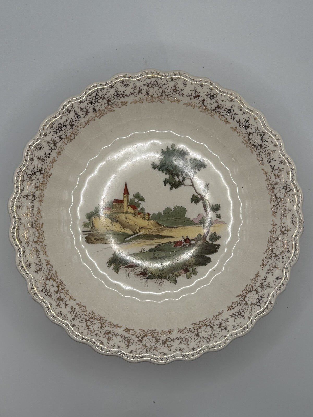 American Limoges Chateau France Dinner Plates with 22K Gold Trim