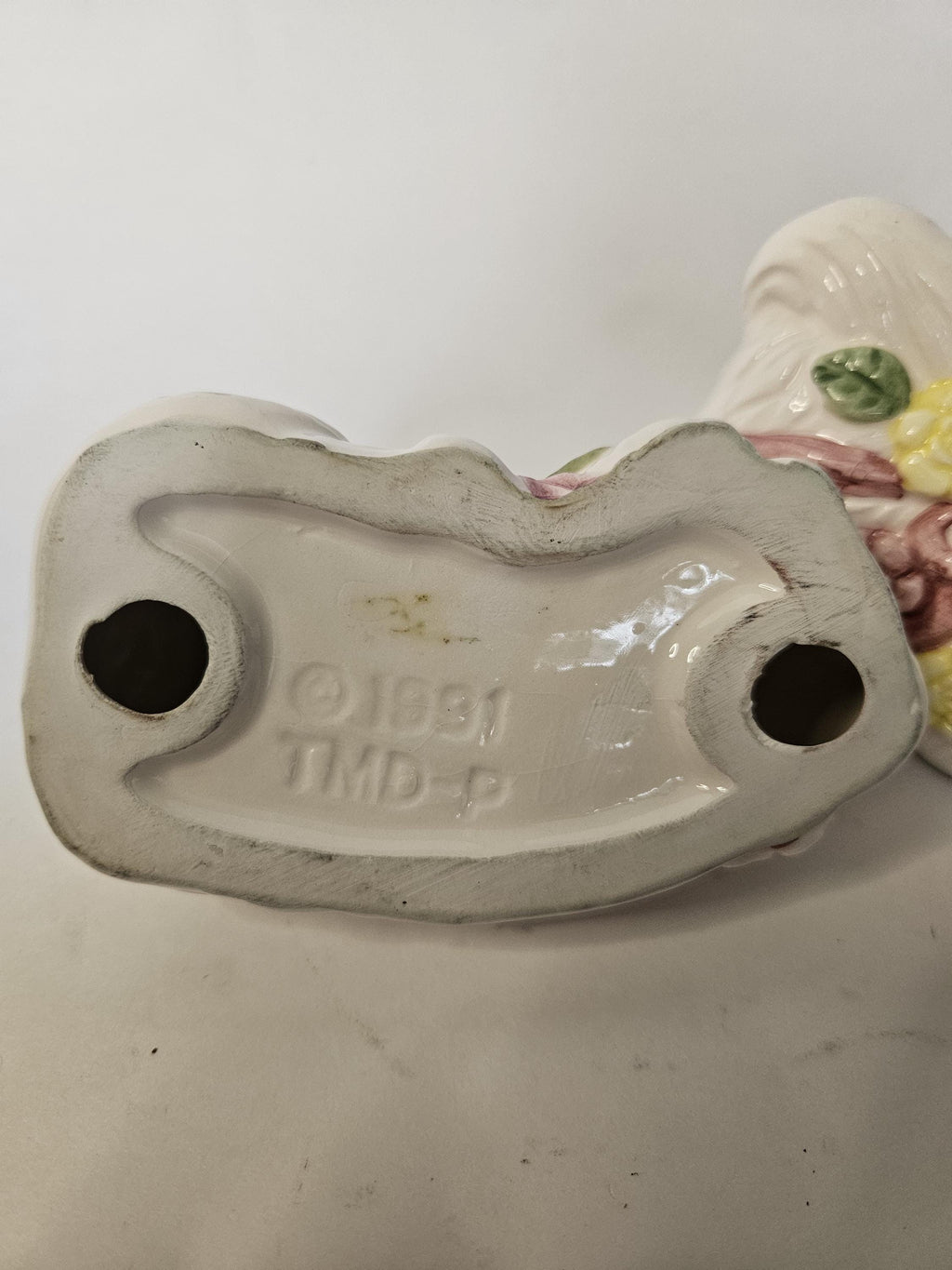 Set of 2 - Vintage - Cosmo Gifts - Cat Figurines with Florals & Ribbon
