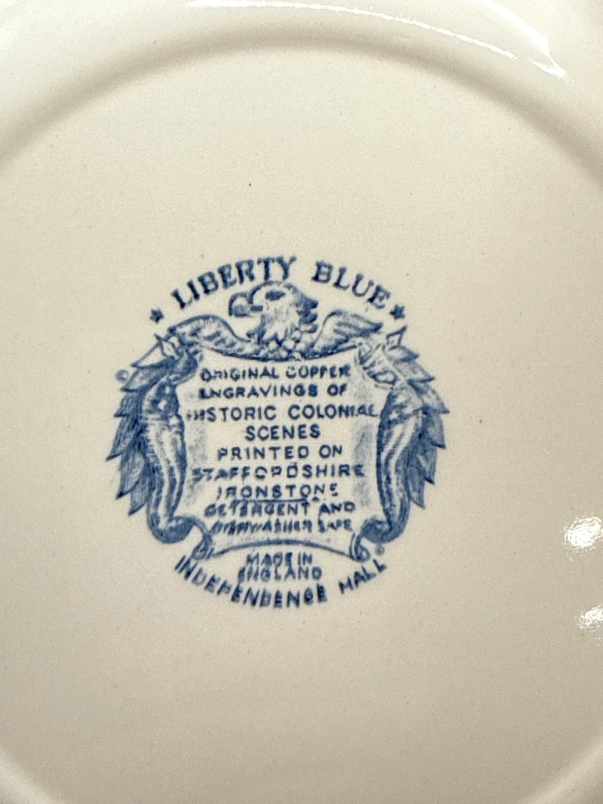 Vintage Liberty Blue Saucer 5.75” Staffordshire; england Ironstone.