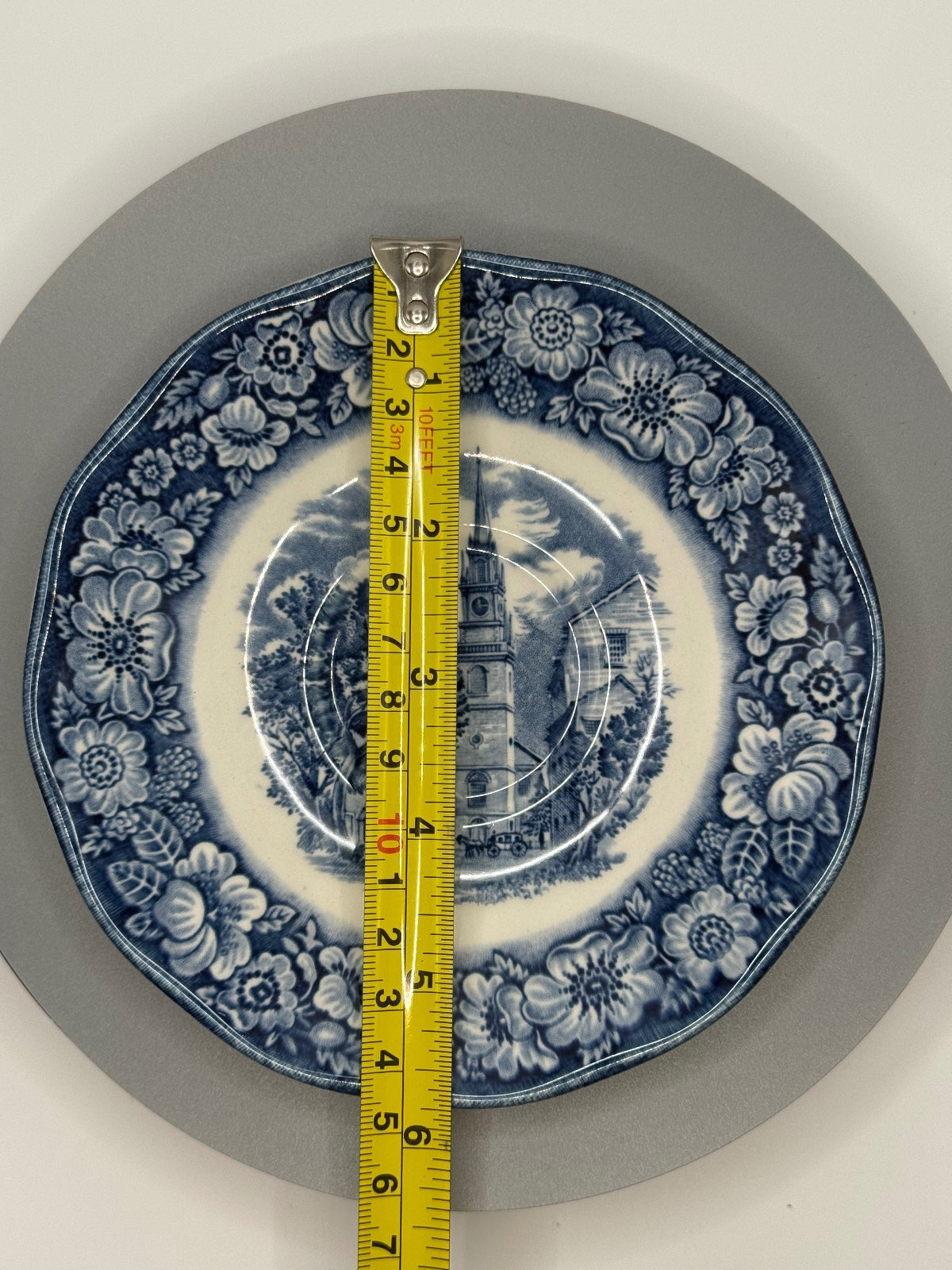 Vintage Liberty Blue Saucer 5.75” Staffordshire; england Ironstone.
