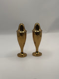 Vintage Dirilyte Solid Gold-Tone Salt and Pepper Shakers - Mid Century Modern