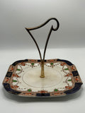 Vintage Burgess Bros "Carlisle Ware" Imari Style Handled Cake / Serving Plate