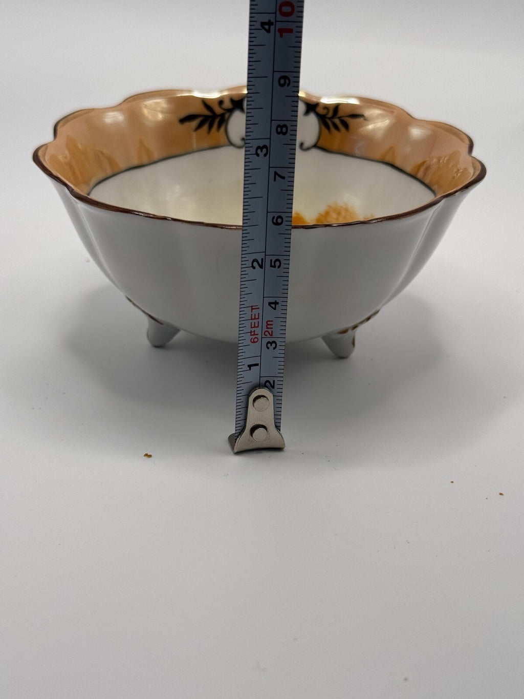 Vintage 1920s Noritake Hand Painted Scenic Footed Bowl - Made in Japan