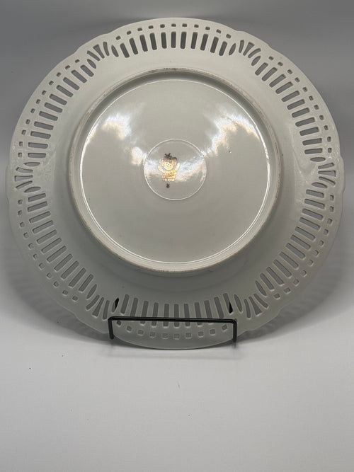 Vintage WWII US Zone 8 Schwarzenhammer Bavaria Pierced Floral 10.5" Plate