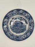 Vintage Liberty Blue Staffordshire Monticello Rimmed Plate 6” - Made in England
