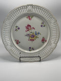 Vintage WWII US Zone 8 Schwarzenhammer Bavaria Pierced Floral 10.5" Plate