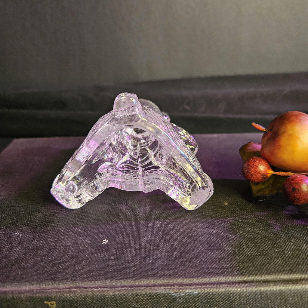 Glass Teddy Bear with Scarf - 3.5 inches tall