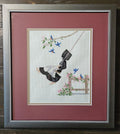Diane Graebner, "Flying High" Framed cross-stitch - Ready to hang