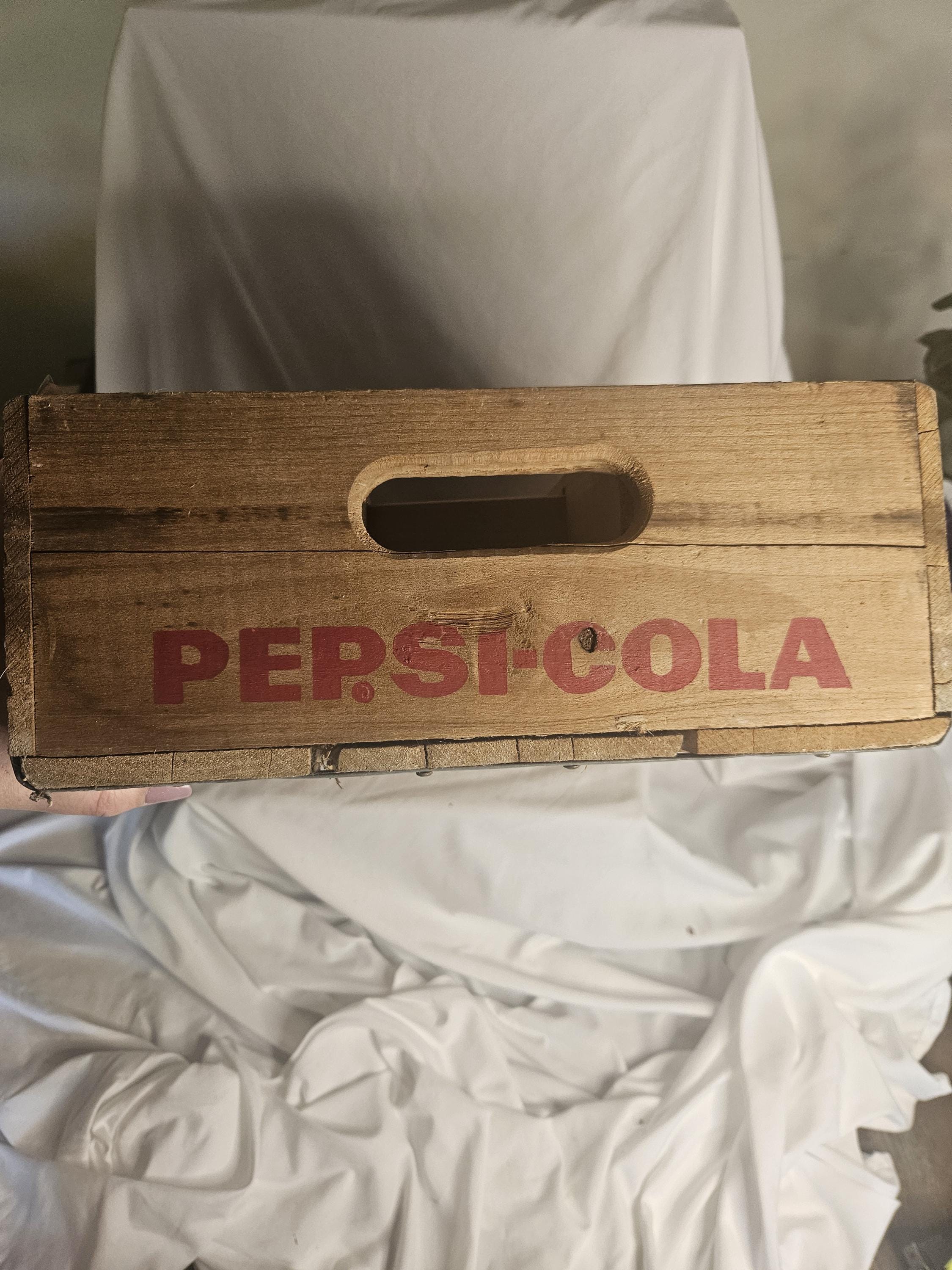 Vintage Pepsi Wooden Crate - Fully intact - Pepsi Cola Advertisement