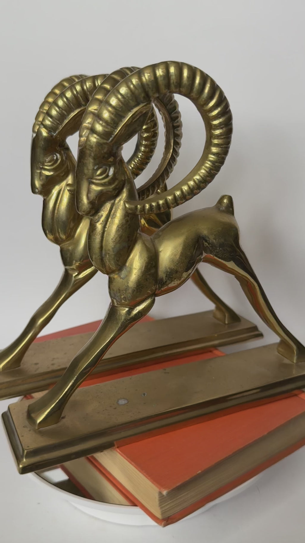 Brass Ibex Book Ends