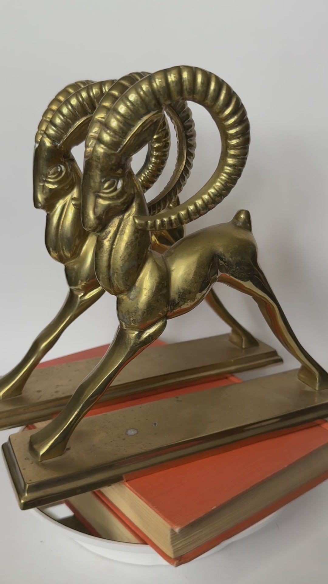 Brass Ibex Book Ends